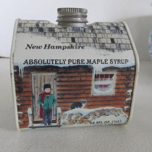 Maple Syrup Tin Container Vintage Advertising Tins Box Container New Hampshire - Picture 2 of 7